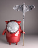 Angry Cat Spirit - with bat staff and red flake robe
